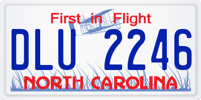 NC license plate DLU2246