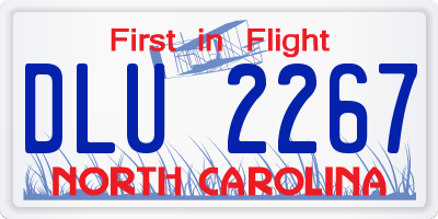 NC license plate DLU2267