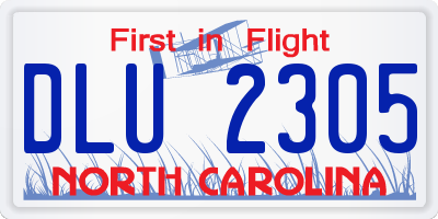 NC license plate DLU2305