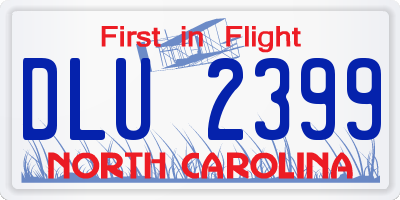 NC license plate DLU2399