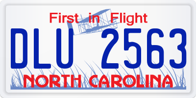 NC license plate DLU2563