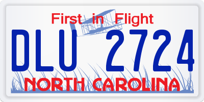 NC license plate DLU2724
