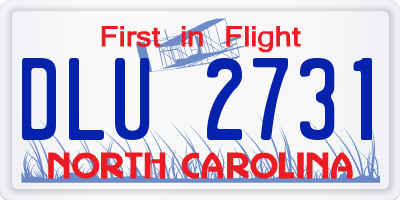 NC license plate DLU2731