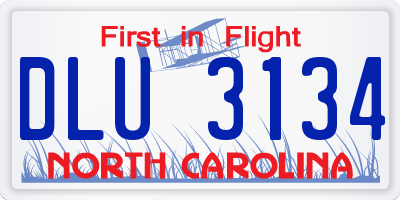 NC license plate DLU3134