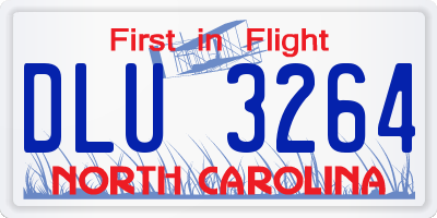 NC license plate DLU3264
