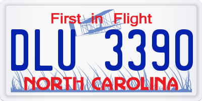 NC license plate DLU3390