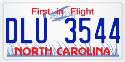 NC license plate DLU3544