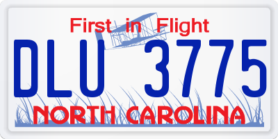 NC license plate DLU3775