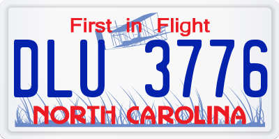 NC license plate DLU3776