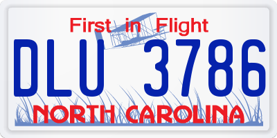 NC license plate DLU3786