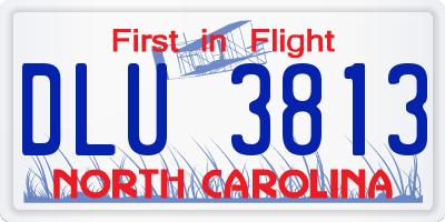 NC license plate DLU3813