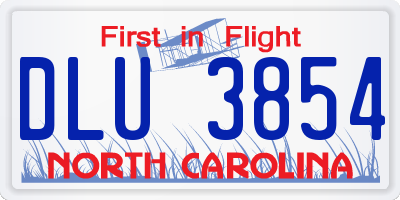 NC license plate DLU3854