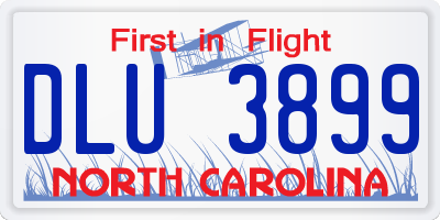 NC license plate DLU3899
