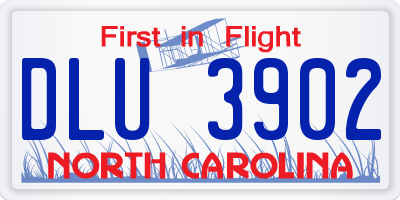 NC license plate DLU3902