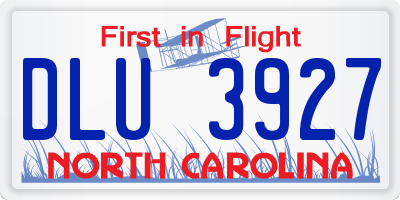 NC license plate DLU3927