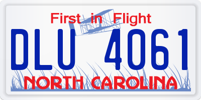 NC license plate DLU4061