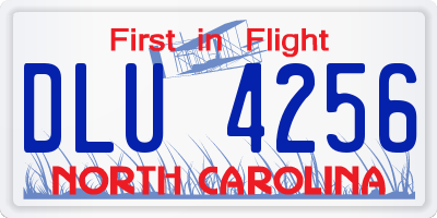NC license plate DLU4256