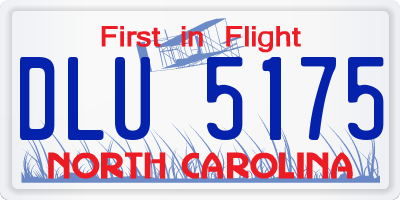 NC license plate DLU5175