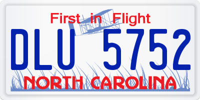 NC license plate DLU5752