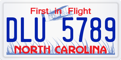 NC license plate DLU5789