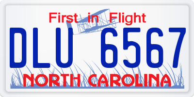 NC license plate DLU6567