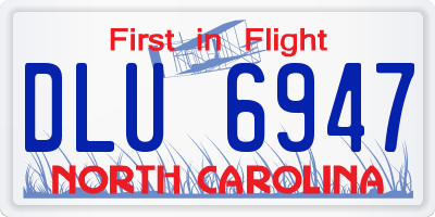 NC license plate DLU6947