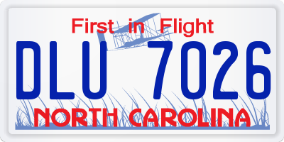 NC license plate DLU7026