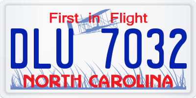 NC license plate DLU7032