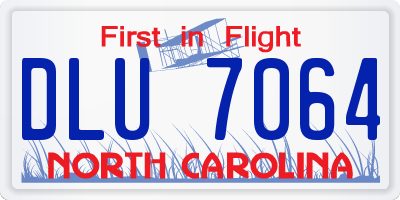 NC license plate DLU7064