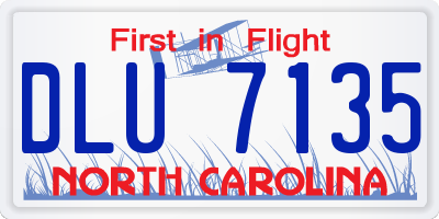NC license plate DLU7135