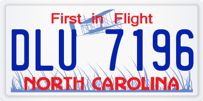NC license plate DLU7196