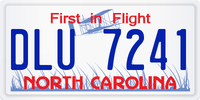 NC license plate DLU7241