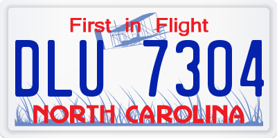 NC license plate DLU7304