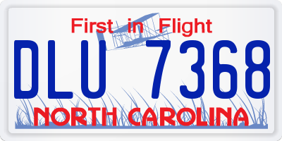 NC license plate DLU7368