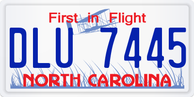 NC license plate DLU7445