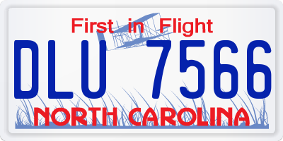 NC license plate DLU7566