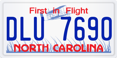 NC license plate DLU7690