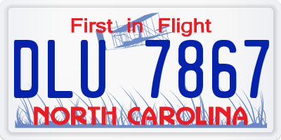 NC license plate DLU7867