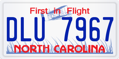 NC license plate DLU7967