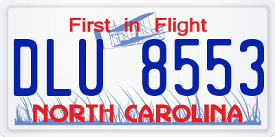 NC license plate DLU8553
