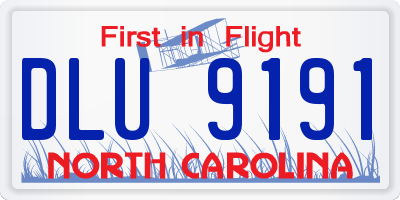 NC license plate DLU9191