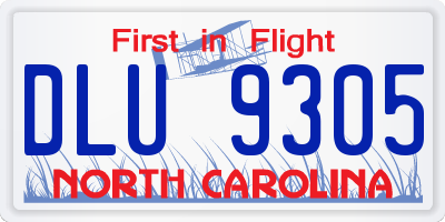 NC license plate DLU9305