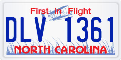 NC license plate DLV1361