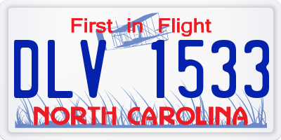NC license plate DLV1533
