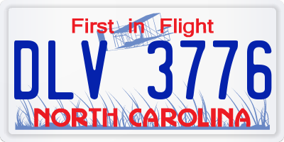 NC license plate DLV3776