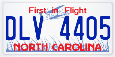 NC license plate DLV4405