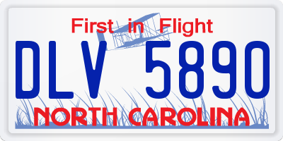 NC license plate DLV5890