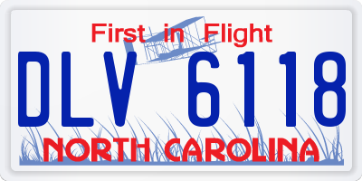 NC license plate DLV6118