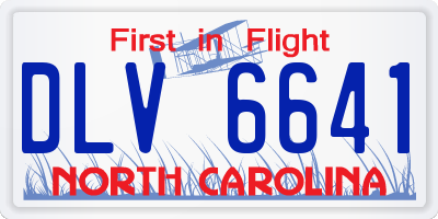 NC license plate DLV6641