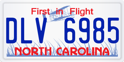 NC license plate DLV6985